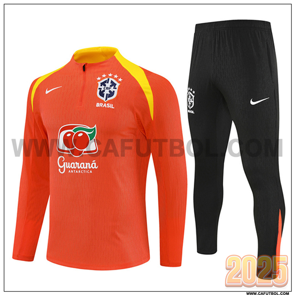 Chandal de Futbol Brasil Naranja/Amarillo 2025 2026