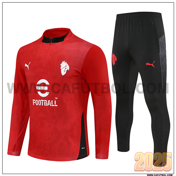 Chandal de Futbol AC Milan Rojo/Negro 2025 2026 -03