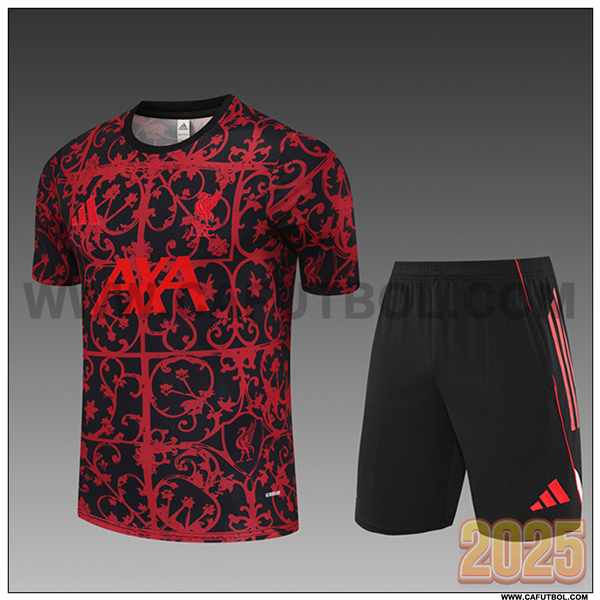 Camiseta Entrenamiento FC Liverpool Ninos Rojo/Negro 2025 2026