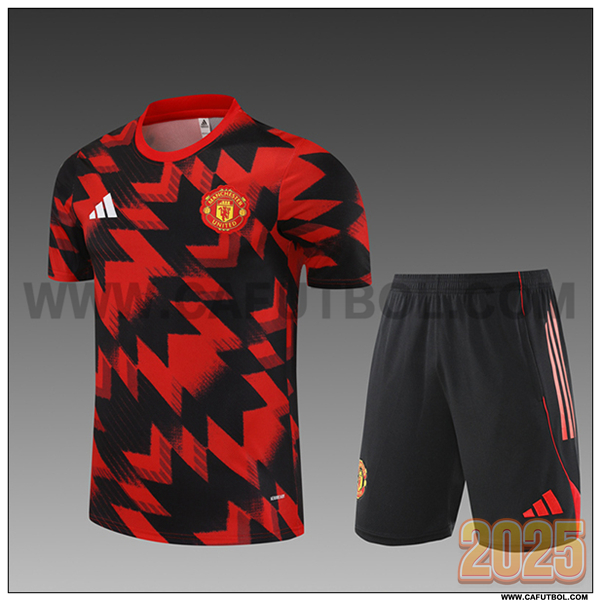 Camiseta Entrenamiento Manchester United Ninos Rojo/Negro 2025 2026 -03