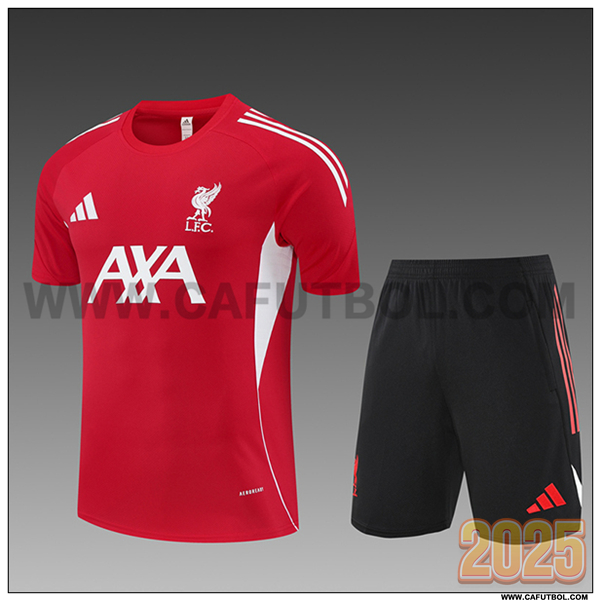 Camiseta Entrenamiento FC Liverpool Ninos Rojo/Blanco 2025 2026