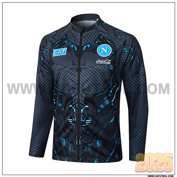 Chaquetas Futbol SSC Napoli Gris/Azul 2025 2026