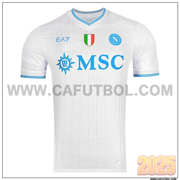 Camiseta Futbol SSC Naples Liga de Campeones 2025 2026 Blanco
