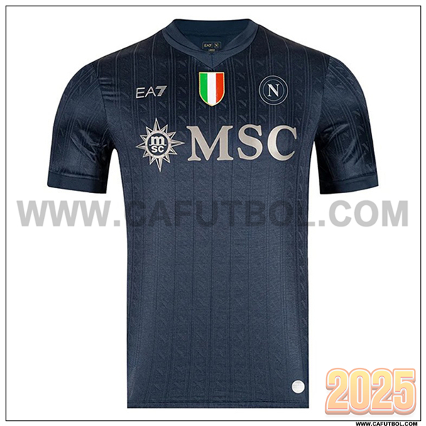 Camiseta Futbol SSC Naples Liga de Campeones 2025 2026 Negro