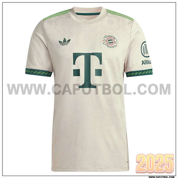 Camiseta Futbol Bayern Munich Oktoberfest Edition 2025 2026 Beige/Verde