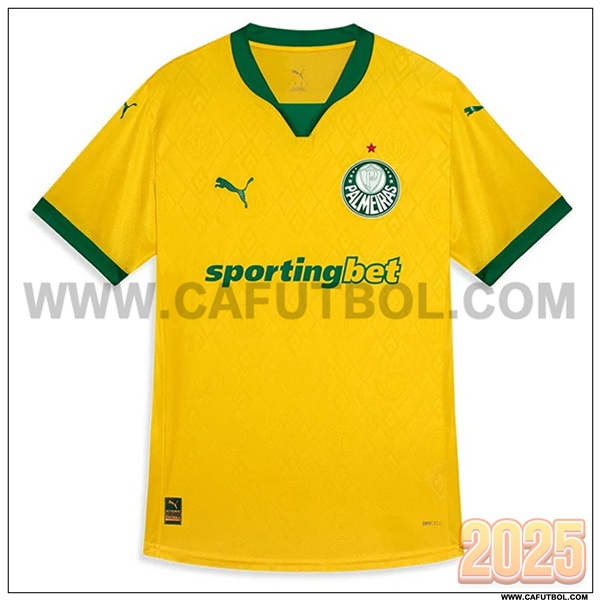 Nuevo Camiseta de Palmeiras Tercero 2025 2026 AMARILLO/Verde