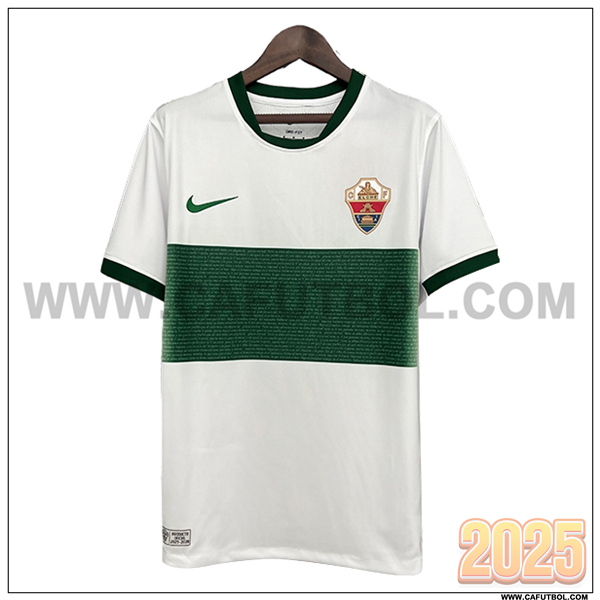 Primera Camiseta Futbol Elche CF Blanco/Verde 2025 2026