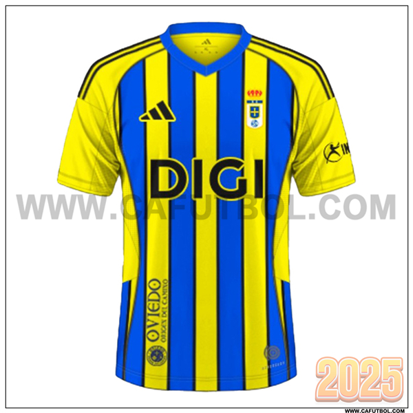 Nuevo Camiseta de Real Oviedo Segunda 2025 2026 Azul/AMARILLO