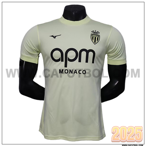 Tercero Camiseta Futbol AS Monaco Beige 2025 2026