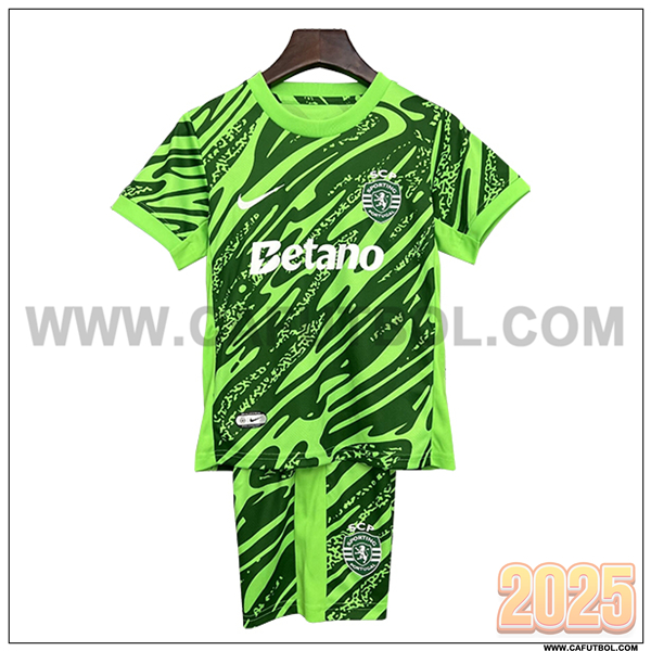 Camiseta de Portero Sporting Ninos Verde 2025 2026