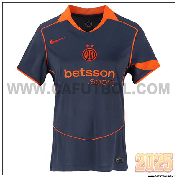 Nuevo Camiseta de Inter Milan Tercero Mujer 2025 2026 Azul marino