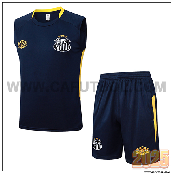 Camiseta Entrenamiento sin mangas Santos Azul/Amarillo 2025 2026