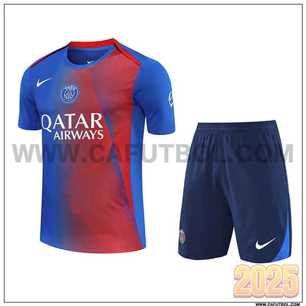 Camiseta Entrenamiento PSG Azul/Rojo 2025 2026
