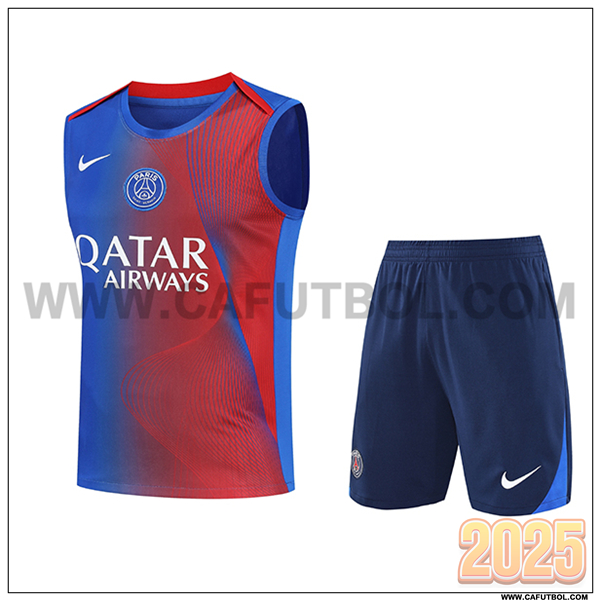 Camiseta Entrenamiento sin mangas PSG Azul/Rojo 2025 2026
