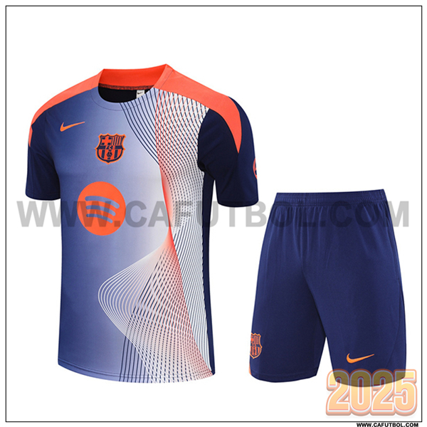 Camiseta Entrenamiento FC Barcelona Azul/Naranja 2025 2026