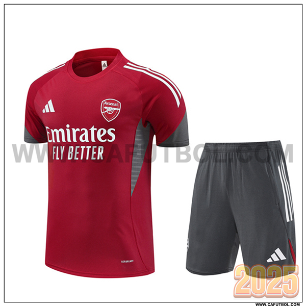 Camiseta Entrenamiento Arsenal Rojo/Gris 2025 2026