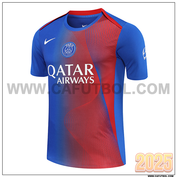 Camiseta Entrenamiento PSG Azul/Rojo 2025 2026