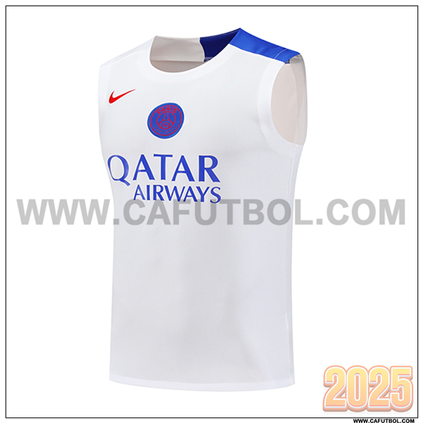Chalecos De Futbol PSG Blanco/Azul 2025 2026