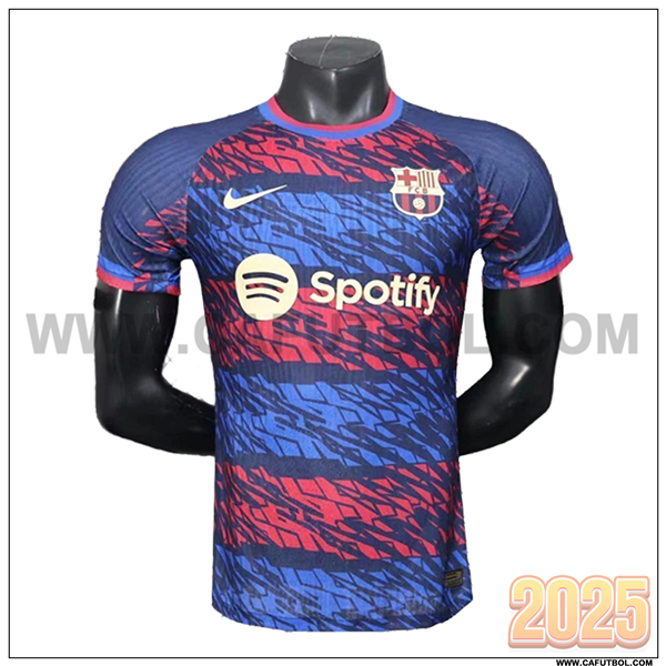 Camiseta Entrenamiento FC Barcelona Azul/Rojo 2025 2026 -03