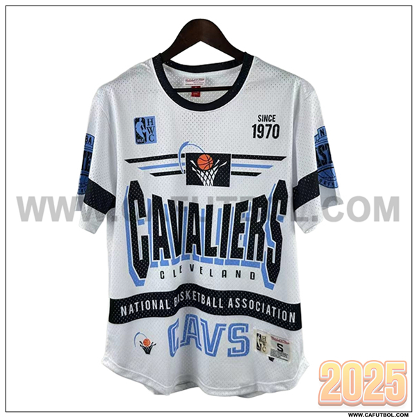 Camisetas NBA Cleveland Cavaliers Retro 2025/26 Blanco/Negro/Azul