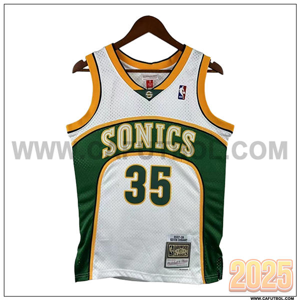 Camisetas NBA Oklahoma City Thunder (DURANT #35) 2025/26 Verde/Blanco -02