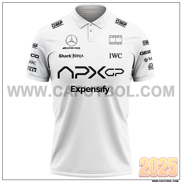 Polo F1 Mercedes Benz Team Blanco/Negro 2025
