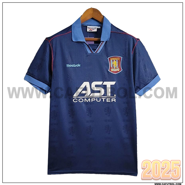 Segunda Camiseta de Aston Villa Retro Azul marino 1995/1996
