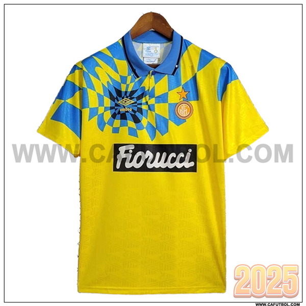 Segunda Camiseta de Inter Milan Retro AMARILLO 1992/1994