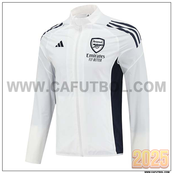 Rompevientos Arsenal Blanco/Negro 2025 2026