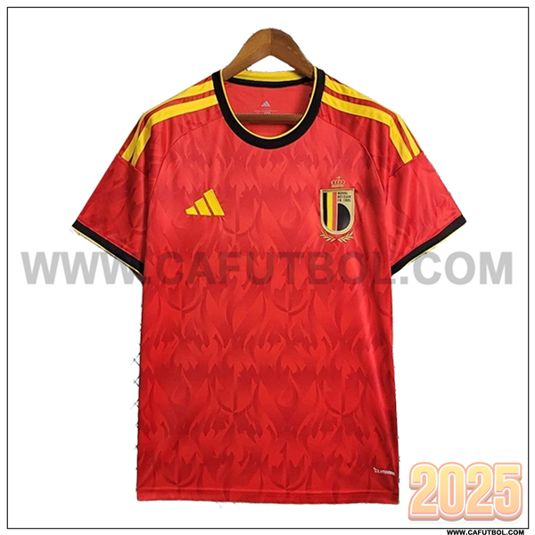 Primera Camiseta Futbol Belgica Rojo Copa del Mundo 2026