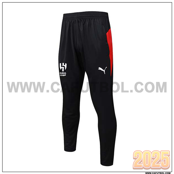Pantalones Entrenamiento Al-Hilal Negro/Rojo 2025 2026