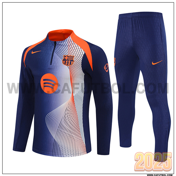 Chandal de Futbol FC Barcelona Azul/Naranja 2025 2026 -02