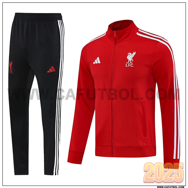 Chandal Chaquetas Futbol FC Liverpool Rojo/Blanco 2025 2026