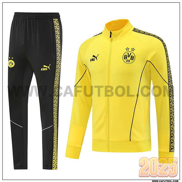 Chandal Chaquetas Futbol Dortmund Amarillo/Negro 2025 2026