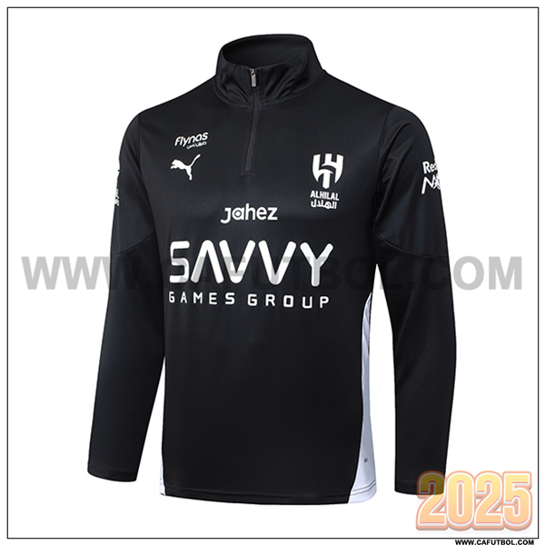 Sudadera de Entrenamiento Al-Hilal Negro/Blanco 2025 2026