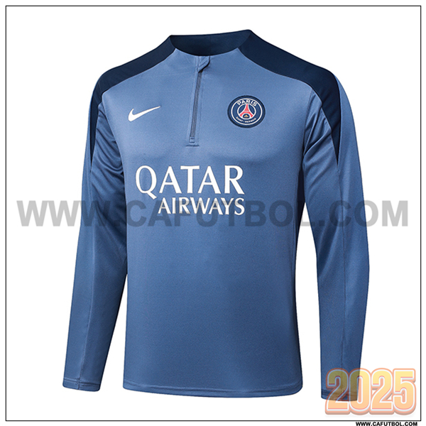 Sudadera de Entrenamiento PSG Gris/Azul 2025 2026