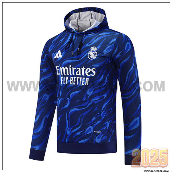 Sudadera de Entrenamiento Capucha Real Madrid Azul Oscuro 2025 2026