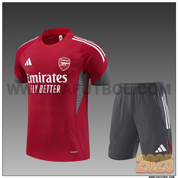 Camiseta Entrenamiento Arsenal Ninos Rojo/Gris 2025 2026