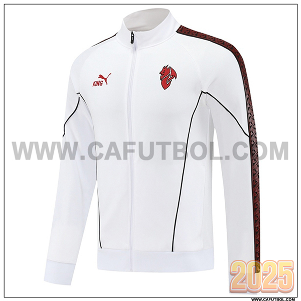 Chaquetas Futbol AC Milan Blanco/Negro/Rojo 2025 2026