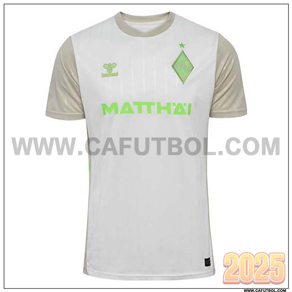 Nuevo Camiseta de Werder Bremen Tercero 2025 2026 Blanco/Verde