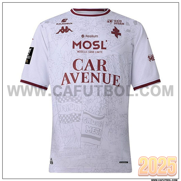 Nuevo Camiseta de FC Metz Segunda 2025 2026 Blanco