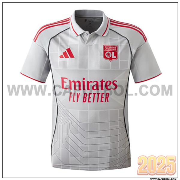 Nuevo Camiseta de Lyon OL Tercero 2025 2026 Gris