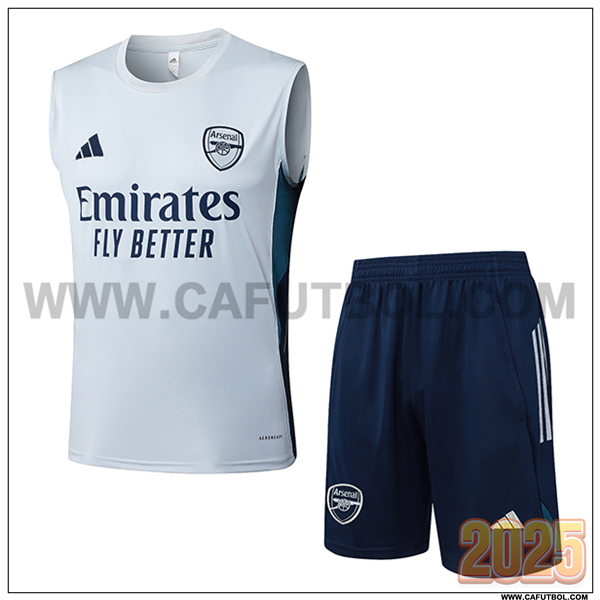 Camiseta Entrenamiento sin mangas Arsenal Gris Claro 2025 2026