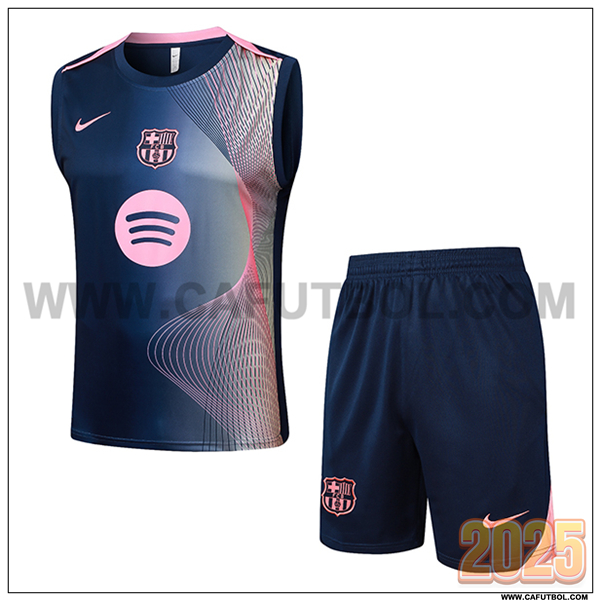 Camiseta Entrenamiento sin mangas FC Barcelona Azul/Rosa 2025 2026