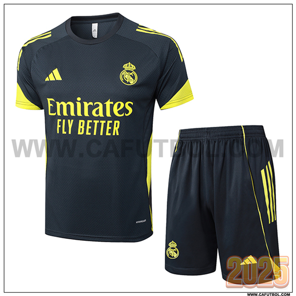 Camiseta Entrenamiento Real Madrid Gris/Amarillo 2025 2026