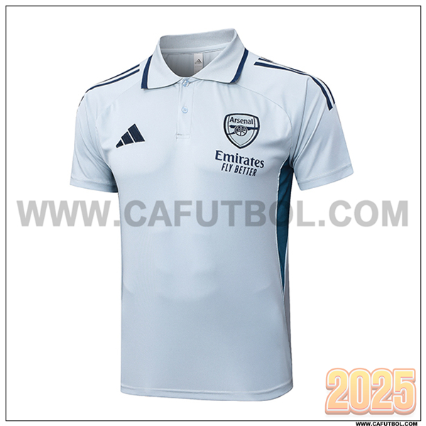 Camiseta Polo Arsenal Gris/Verde 2025 2026