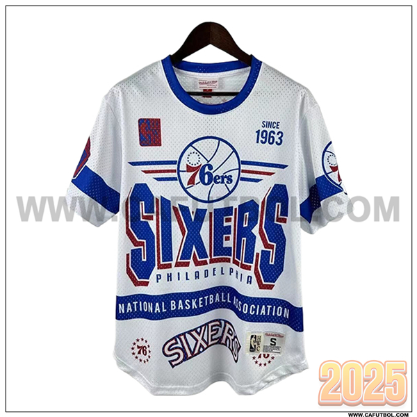 Camisetas NBA Philadelphia 76ers Retro 2025/26 Blanco/Azul