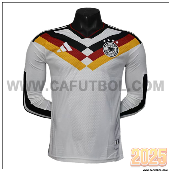 Primera Camiseta Equipo de Alemania Mangas Largas Blanco 2025 2026