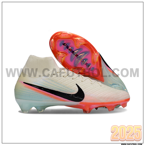Nike Botas De Fútbol Air Zoom Mercurial Superfly IIX Elite FG Beige/Negro/Azul/Rosa
