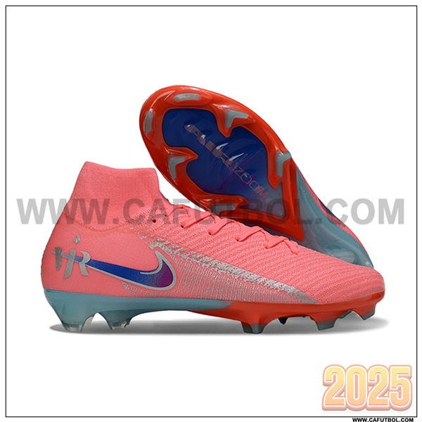 Nike Botas De Fútbol Air Zoom Mercurial Superfly IIX Elite FG Rosa/Azul -02